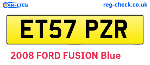 ET57PZR are the vehicle registration plates.