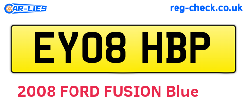 EY08HBP are the vehicle registration plates.
