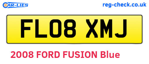 FL08XMJ are the vehicle registration plates.