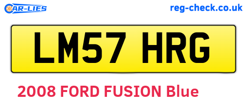 LM57HRG are the vehicle registration plates.