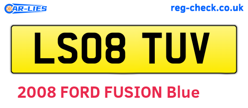 LS08TUV are the vehicle registration plates.