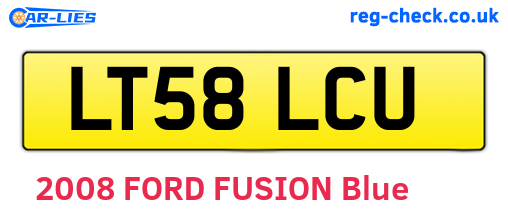 LT58LCU are the vehicle registration plates.