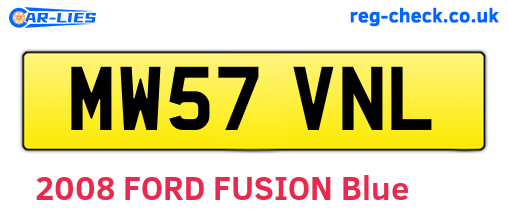MW57VNL are the vehicle registration plates.