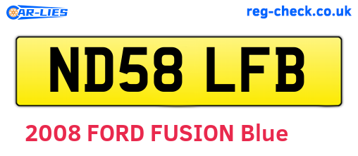 ND58LFB are the vehicle registration plates.