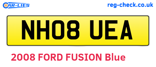 NH08UEA are the vehicle registration plates.