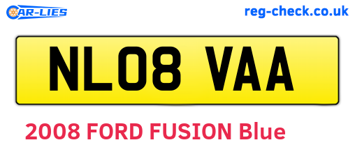 NL08VAA are the vehicle registration plates.