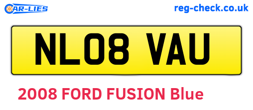 NL08VAU are the vehicle registration plates.