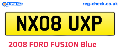 NX08UXP are the vehicle registration plates.