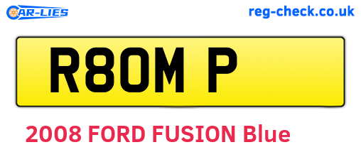 R8OMP are the vehicle registration plates.