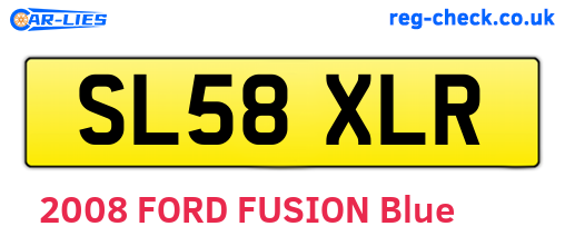 SL58XLR are the vehicle registration plates.