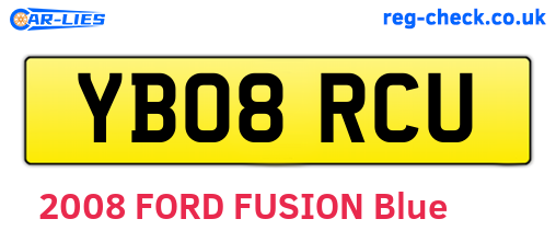 YB08RCU are the vehicle registration plates.