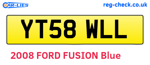 YT58WLL are the vehicle registration plates.