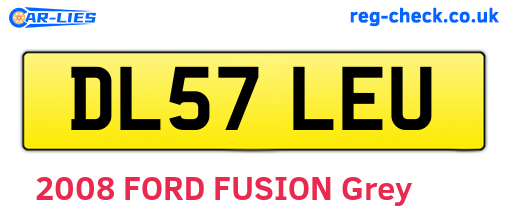 DL57LEU are the vehicle registration plates.