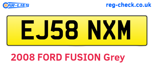 EJ58NXM are the vehicle registration plates.