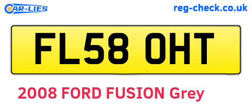 FL58OHT are the vehicle registration plates.
