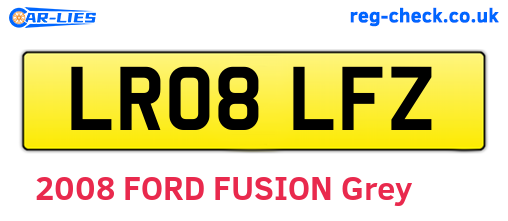 LR08LFZ are the vehicle registration plates.