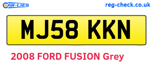 MJ58KKN are the vehicle registration plates.