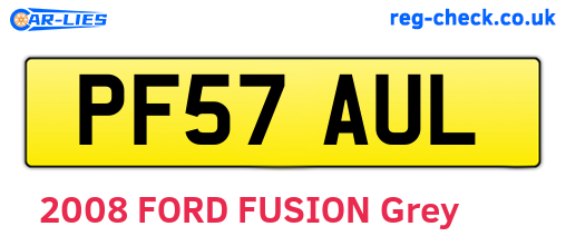 PF57AUL are the vehicle registration plates.
