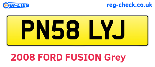 PN58LYJ are the vehicle registration plates.