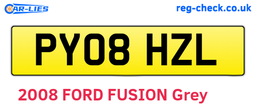 PY08HZL are the vehicle registration plates.