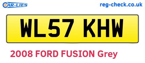 WL57KHW are the vehicle registration plates.