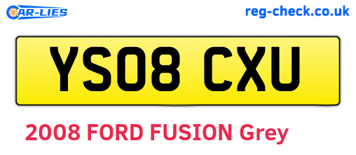 YS08CXU are the vehicle registration plates.