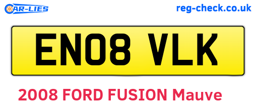EN08VLK are the vehicle registration plates.