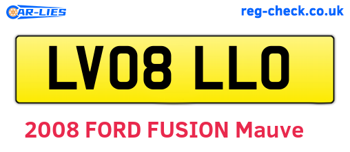 LV08LLO are the vehicle registration plates.
