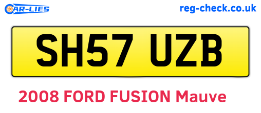 SH57UZB are the vehicle registration plates.