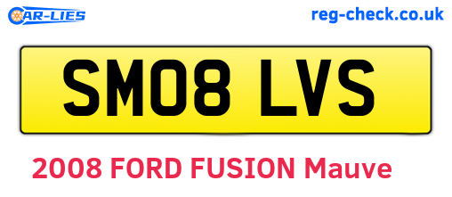 SM08LVS are the vehicle registration plates.