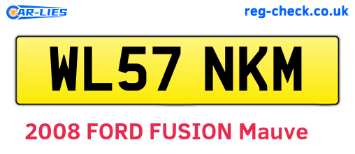 WL57NKM are the vehicle registration plates.
