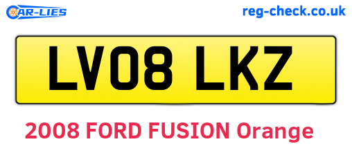 LV08LKZ are the vehicle registration plates.