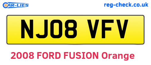 NJ08VFV are the vehicle registration plates.