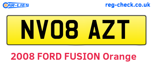 NV08AZT are the vehicle registration plates.