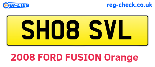 SH08SVL are the vehicle registration plates.