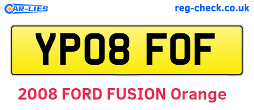 YP08FOF are the vehicle registration plates.