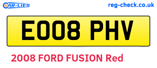 EO08PHV are the vehicle registration plates.