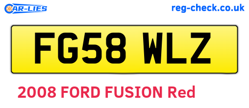 FG58WLZ are the vehicle registration plates.