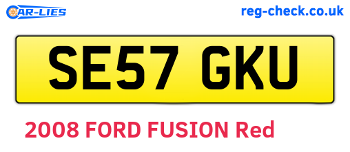SE57GKU are the vehicle registration plates.