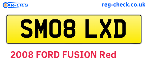 SM08LXD are the vehicle registration plates.
