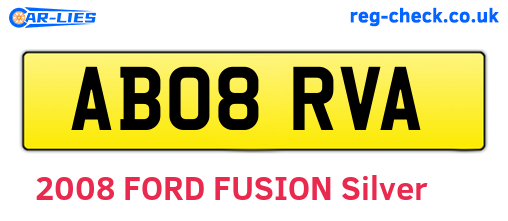 AB08RVA are the vehicle registration plates.