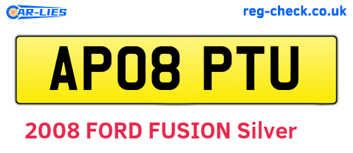 AP08PTU are the vehicle registration plates.