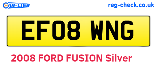 EF08WNG are the vehicle registration plates.