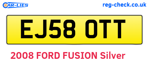 EJ58OTT are the vehicle registration plates.