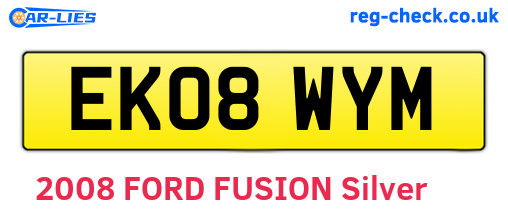 EK08WYM are the vehicle registration plates.