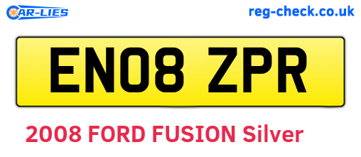 EN08ZPR are the vehicle registration plates.