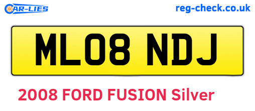 ML08NDJ are the vehicle registration plates.