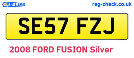 SE57FZJ are the vehicle registration plates.