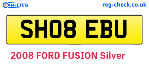 SH08EBU are the vehicle registration plates.