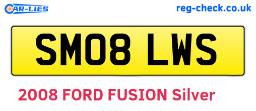 SM08LWS are the vehicle registration plates.